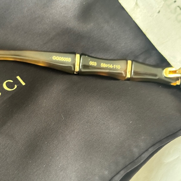 Gucci Tortoiseshell bamboo style oversized Sunglasses / NWT - Picture 4 of 9